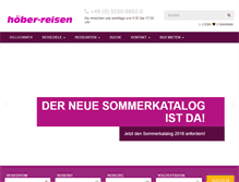 Tablet Screenshot of hoeber-reisen.de
